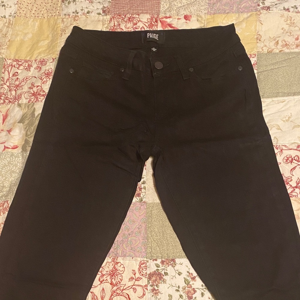 PAIGE Verdugo Ultra Skinny Classic Black Denim Size 27